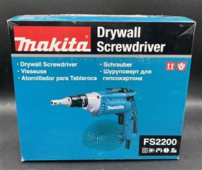 BRAND NEW MAKITA FS2200 2,500 RPM DRYWALL SCREWDRIVER CORDED POWER TOOL